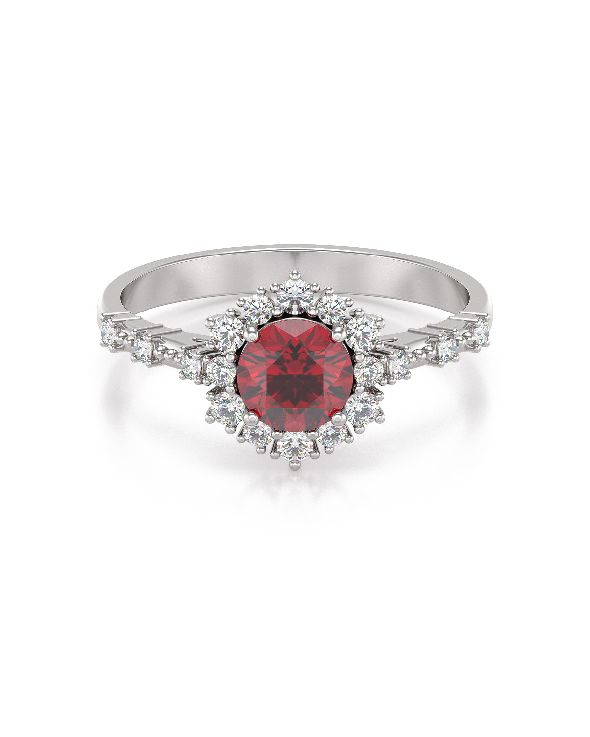 925 Silber Rubin Diamanten Ringe