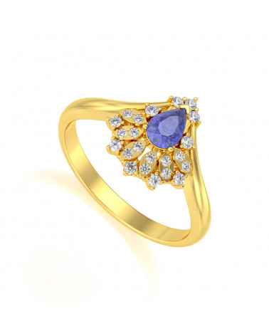 Gold Tanzanit Diamanten Ringe