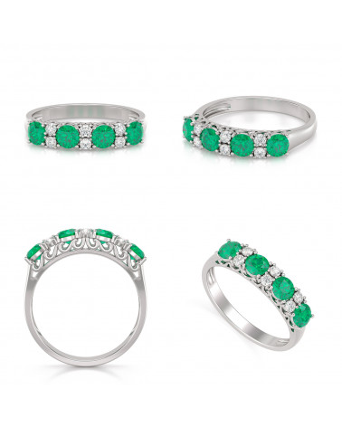 Gold Smaragd Diamanten Ringe