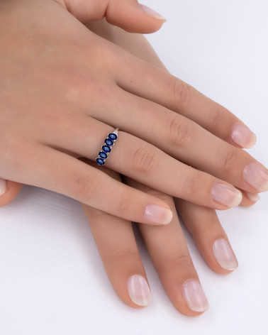 925 Silber Saphir Diamanten Ringe