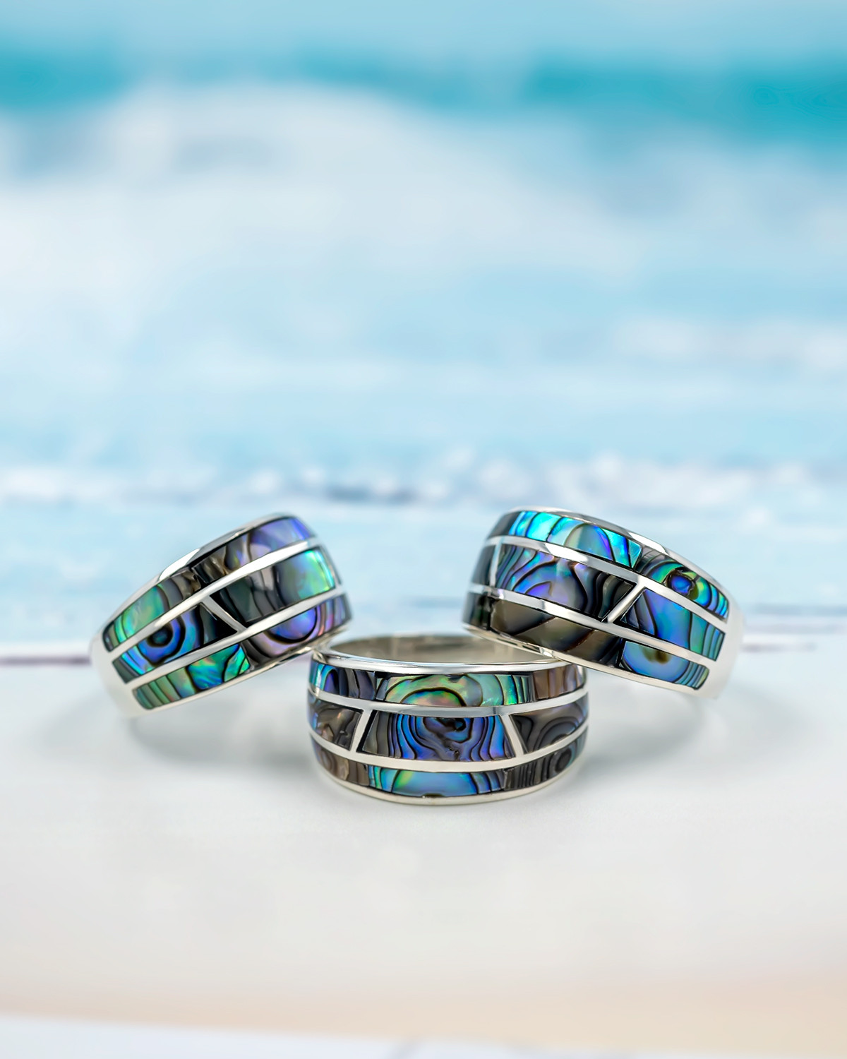 Bague best sale nacre abalone