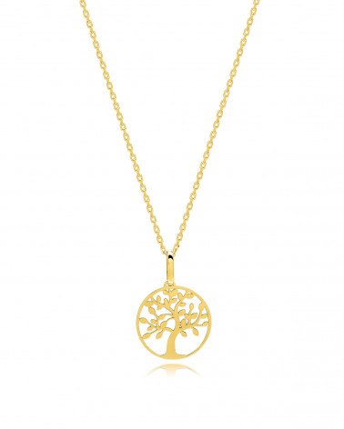 Lebensbaum Halskette in 18 Karat Gelbgold | Symbol der Liebe und des Lebens | Aden Boutique