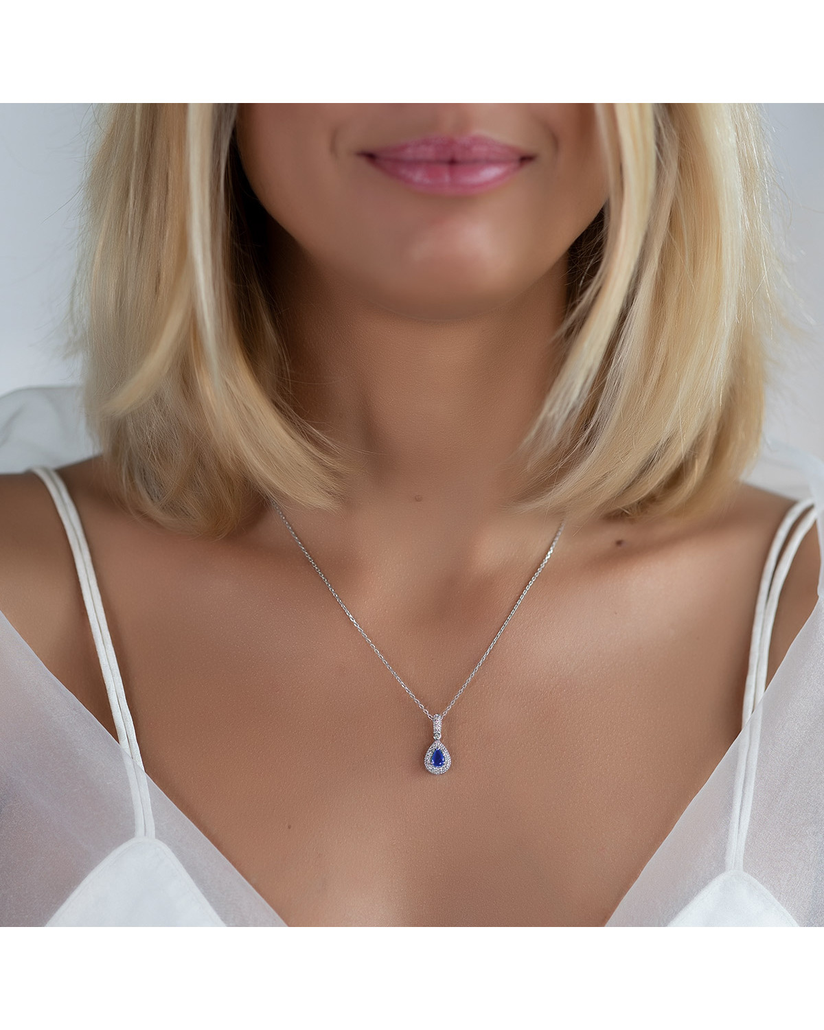 10k store tanzanite necklace/ chain is 925