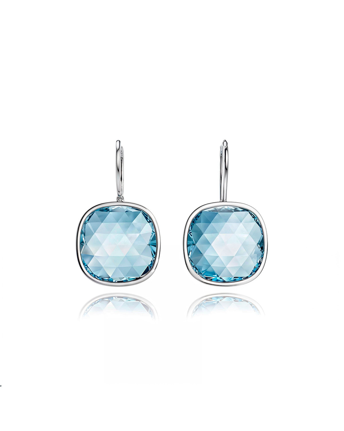 Sky Blue Topaz Earrings - 16 Carats