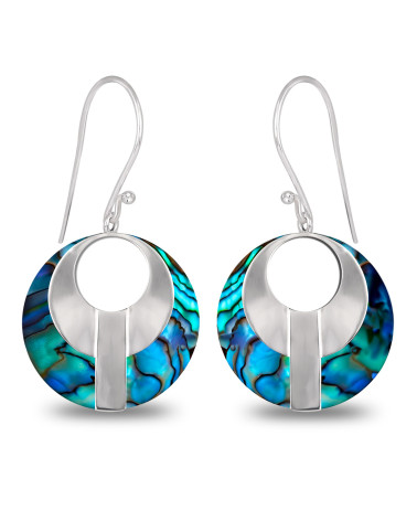 Abalone Mother-of-Pearl and 925 Silver Earrings