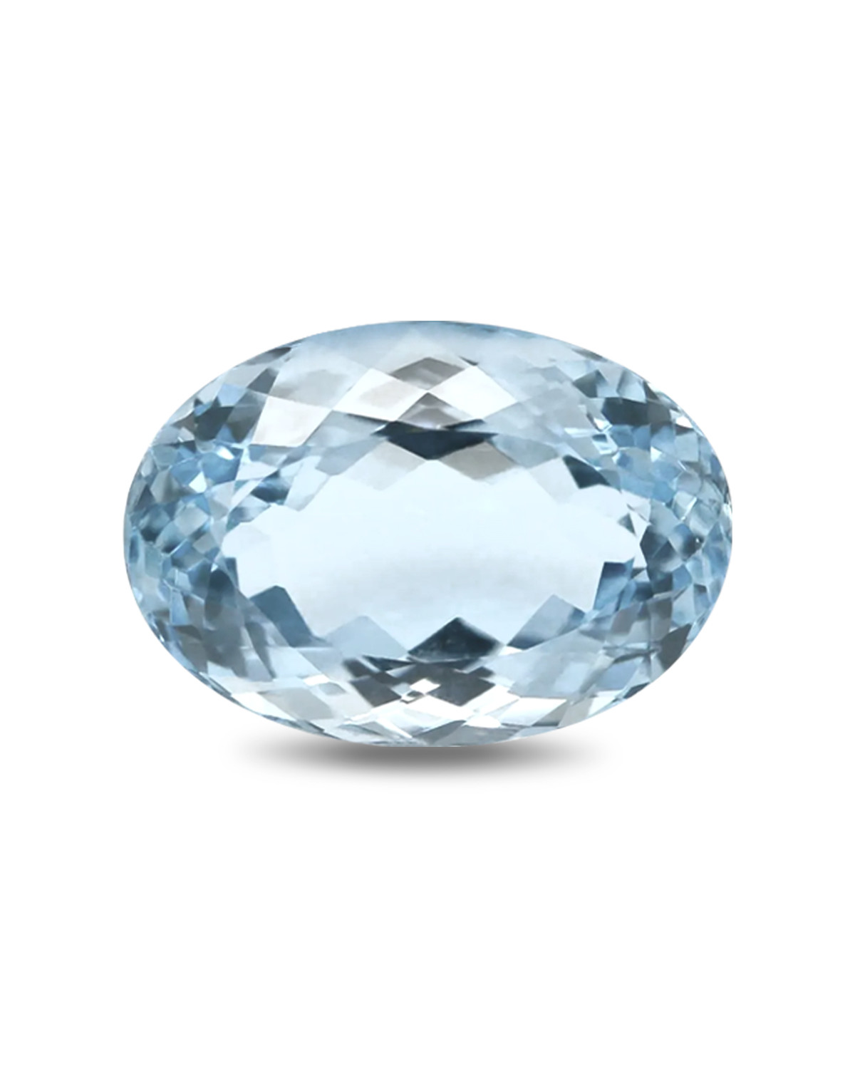 Aguamarina Ovalada Fasetada celeste claro - Peso de 0.720 quilates - Claridad VVS-VS - Origen India