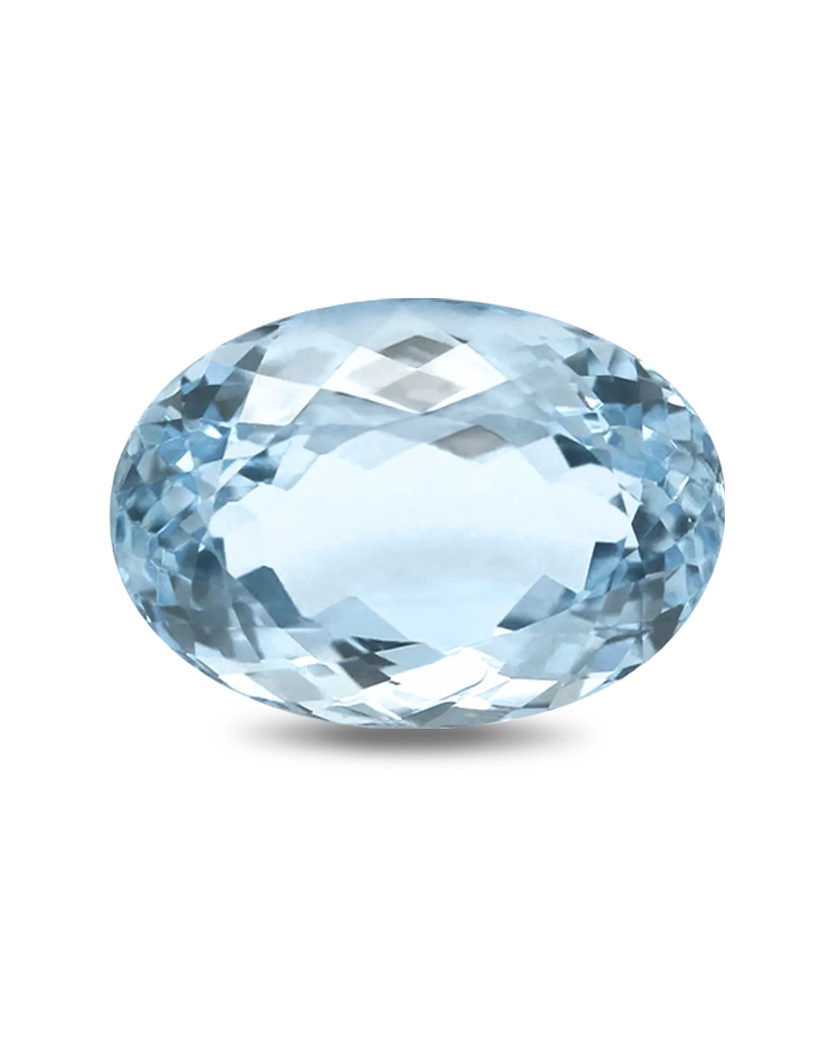 Aguamarina Ovalada Fasetada celeste claro - Peso de 0.720 quilates - Claridad VVS-VS - Origen India