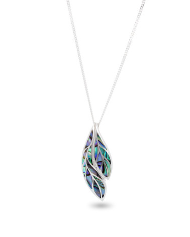 Colgante hoja de nácar Abulón y plata 925 - Elegancia natural
