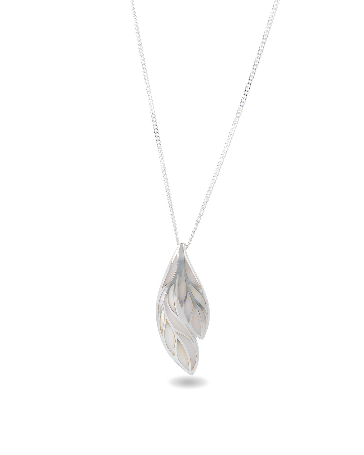 Pendente Madreperla Bianca Argento Massiccio 925