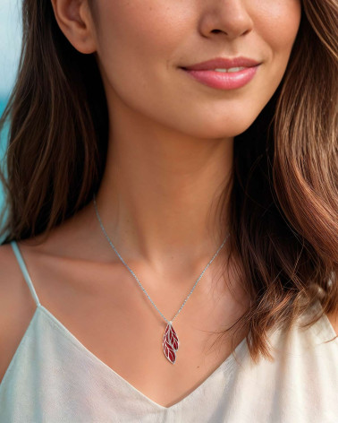 Pendente Corallo Argento Massiccio 925