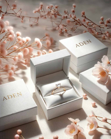 Bague en Émeraude Naturelle, Diamants et Argent 925 - SOLINE