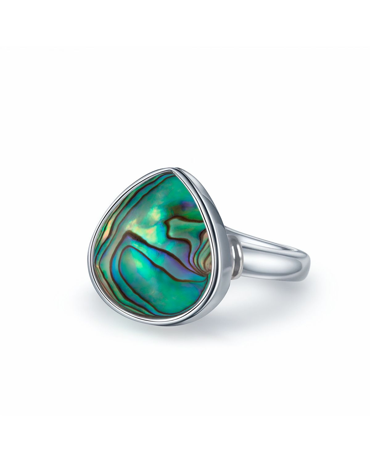 925 Sterling Silver Ring with Abalone Shell - Oceana