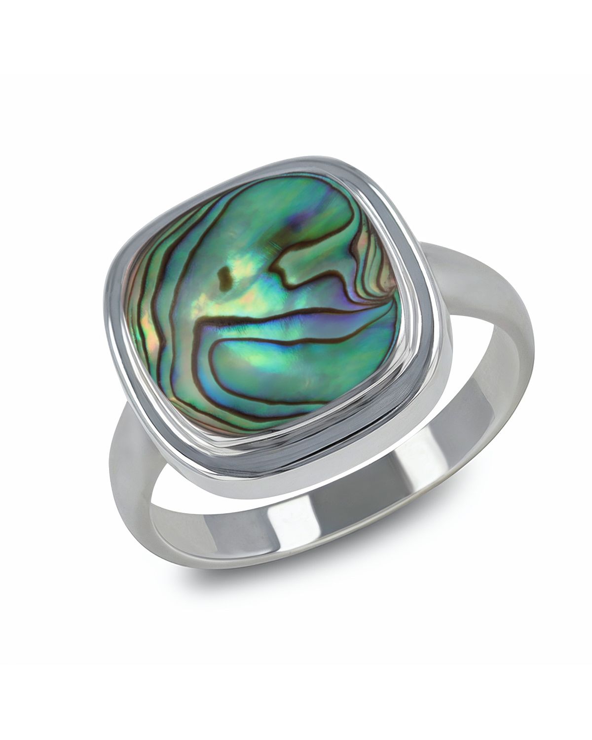 925 Silver Ring with Abalone Shell - Soraya