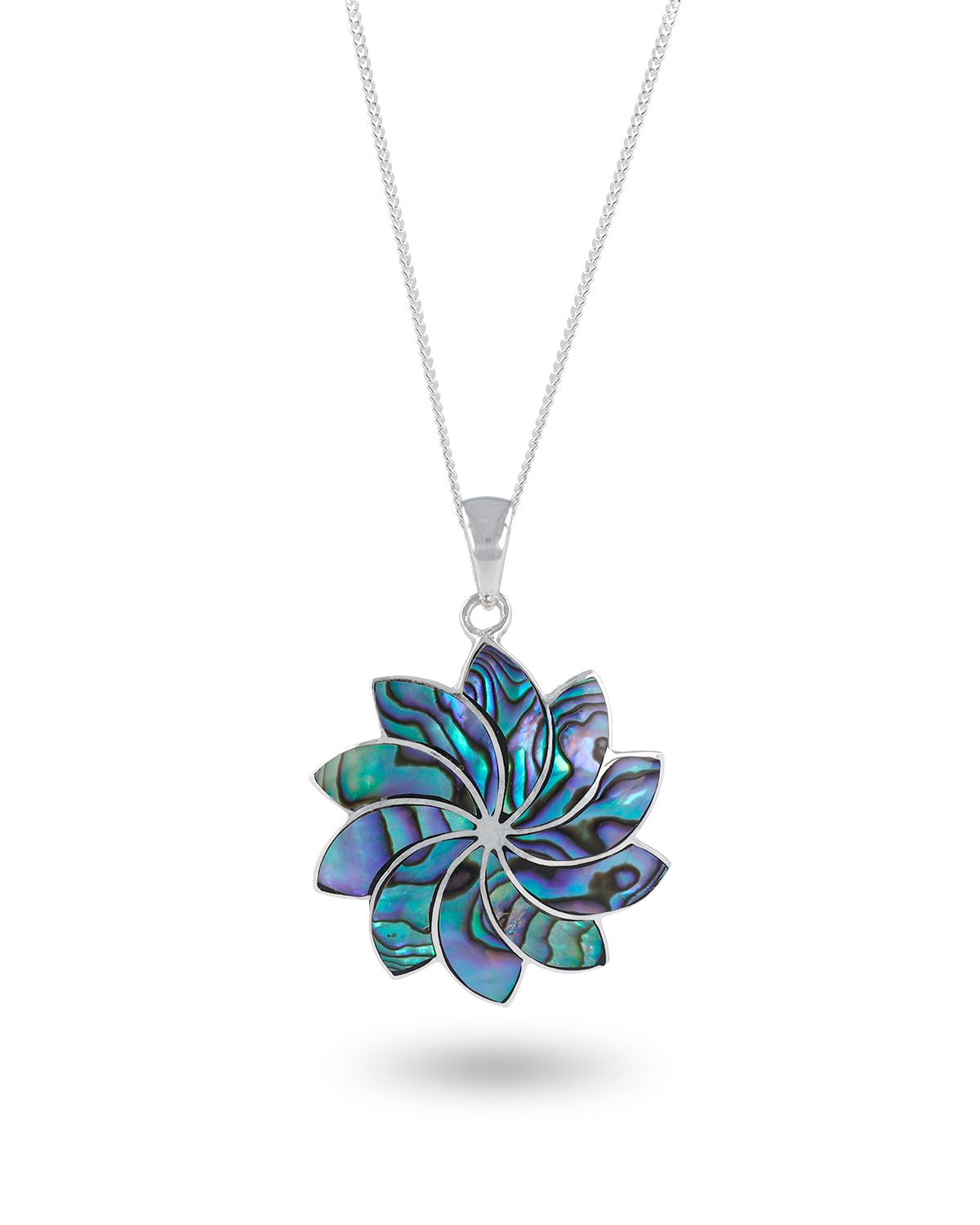 Colgante Flor en Nácar Abalone y Plata 925 | Colección MOANA