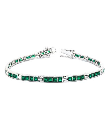 Pulsera Esmeralda Plata de Ley 925