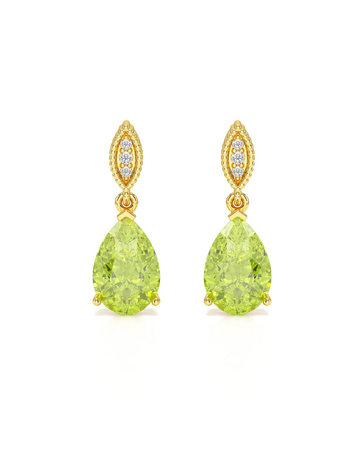 Orecchini in Oro Giallo con Peridoto – Collezione VIVIENNE