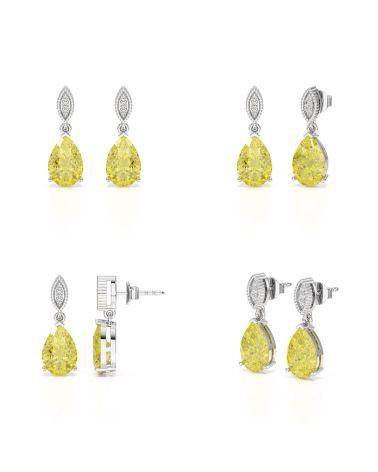 Detalles de los Pendientes de Citrino y Diamantes – Finura y sofisticación