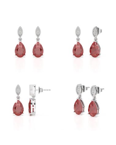 copy ofPendientes de Citrino y Diamantes en Plata 925 Rodinada – Colección VIVIENNE
