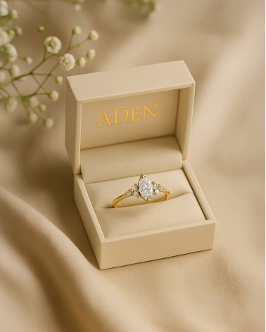 Anillo de Oro Diamantes & Moissanite
