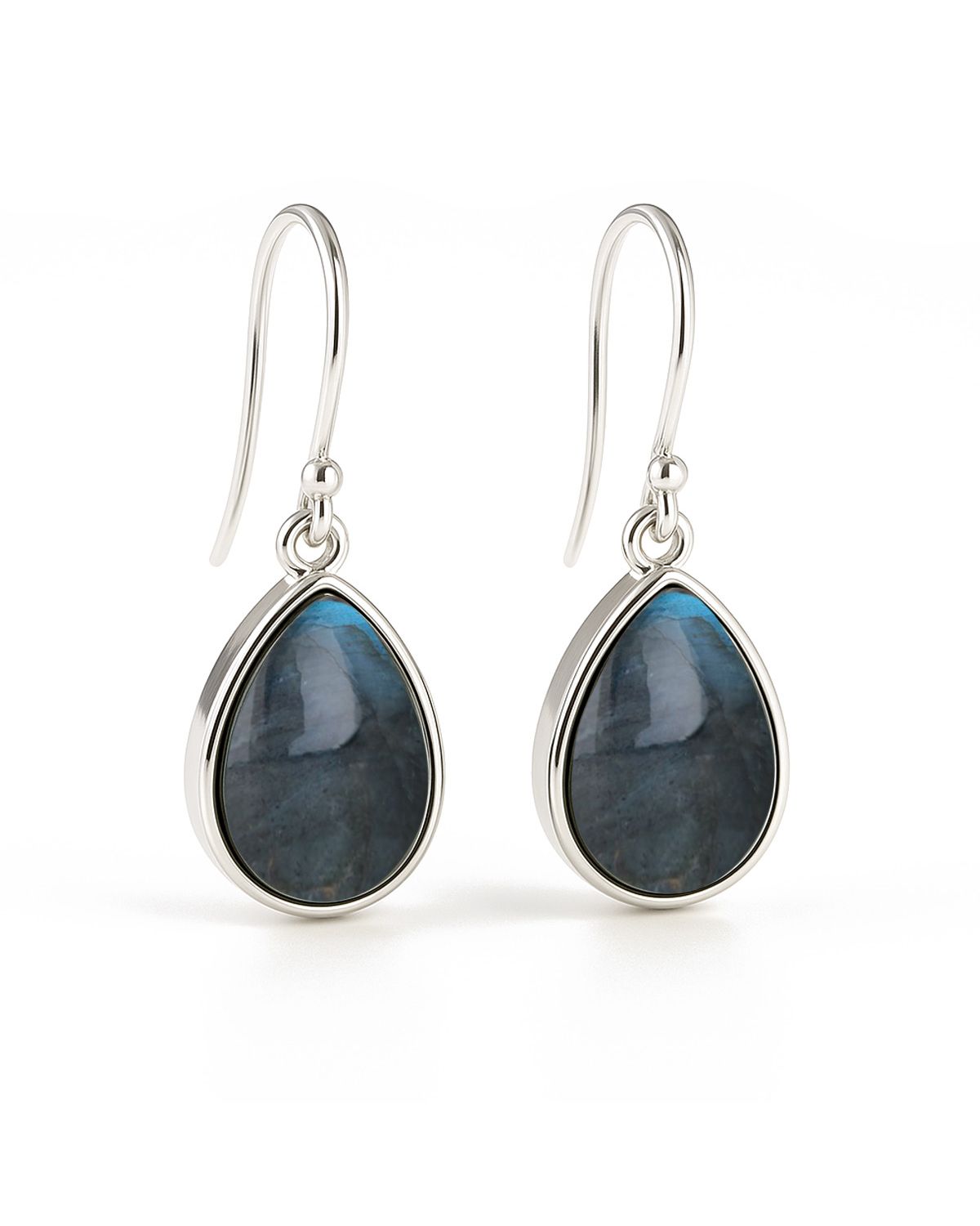 Pendientes - Colección AQUA - Plata 925, Labradorita natural