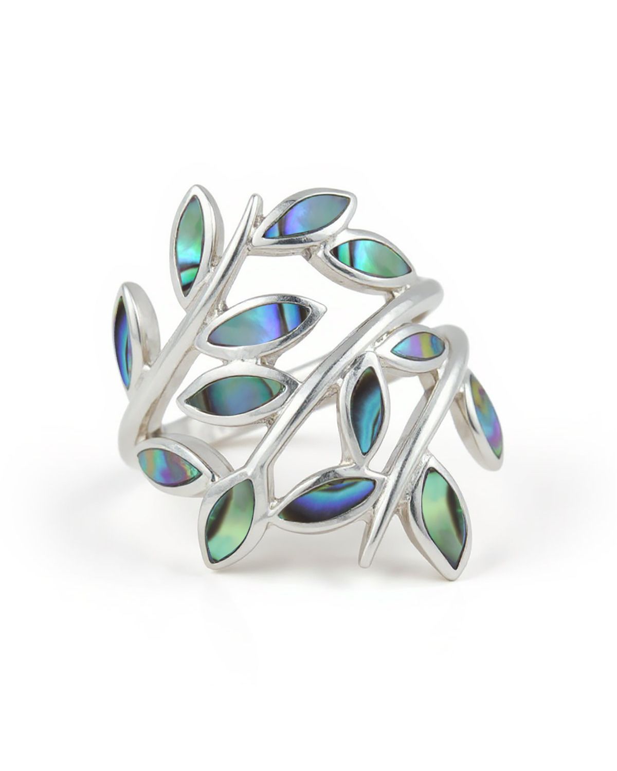 Bague Nacre Abalone Pétales - Argent 925 | Aden